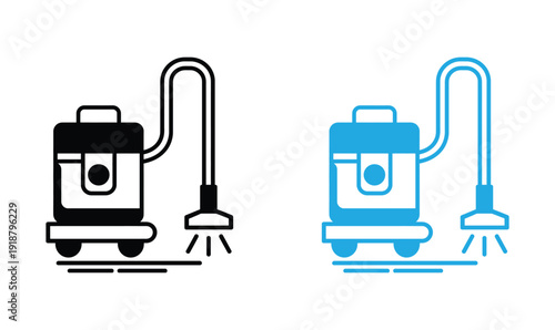 Vacuum cleaner icon line style transparent illustration