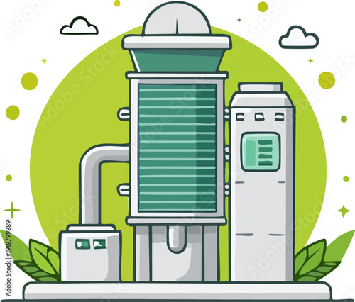 Professional Net Zero Tech Illustration