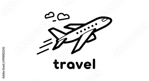 An airplane flies through clouds during travel.