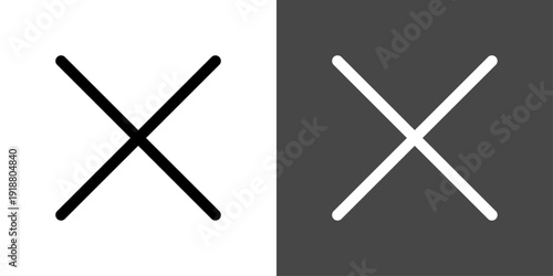 シンプルなバツマークアイコン