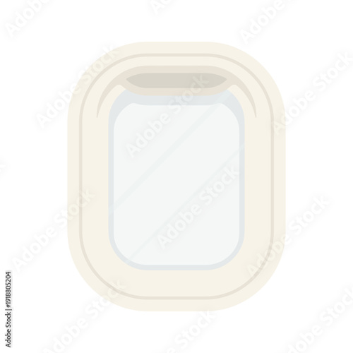 Cartoon airplane window icon