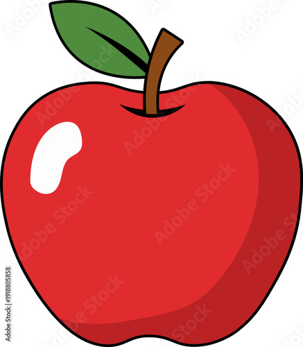 Vibrant Red Fruit Illustration