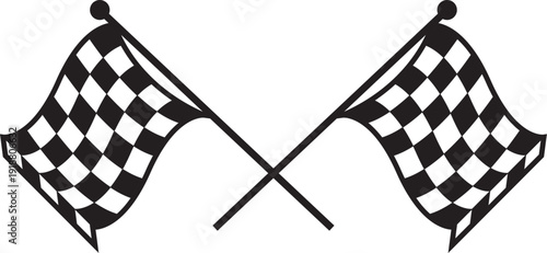 checkered flag vector illustration file uses in sports and racing games