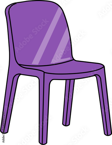 Purple Plastic Stackable Chair