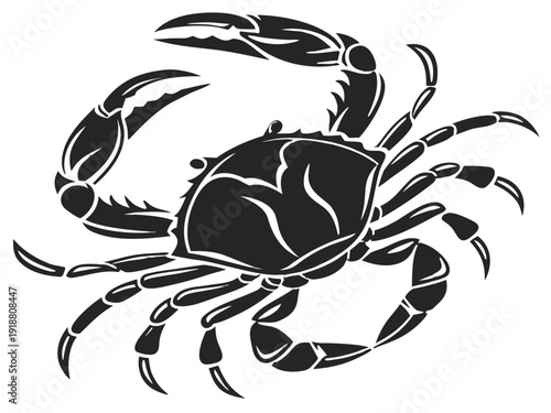 Crab Sea Creature Icon Clip Art Vector Illustration