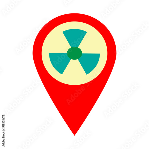 Nuclear Site Vector Flat Icon Design