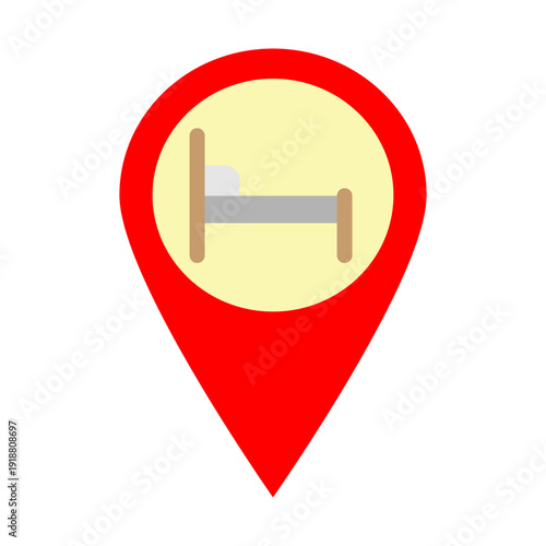 Hospital Ward Location Vector Flat Icon Design