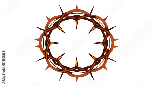 Crown of Thorns Vector Minimal Religious Symbol Icon