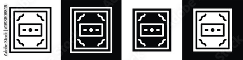 Dowry Set lineal glyph icon style in white and black background