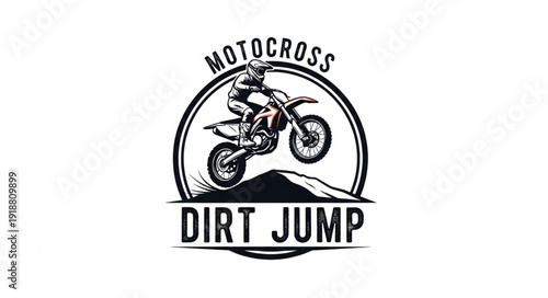 Motocross Dirt Jump Logo Design.