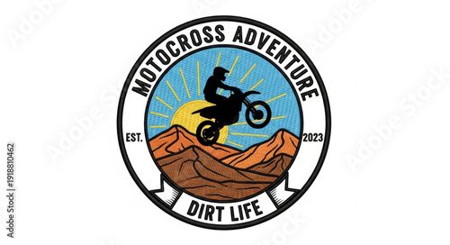 Motocross Adventure Dirt Life Logo Design.