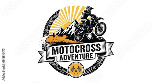 Motocross Adventure Logo Design Element.
