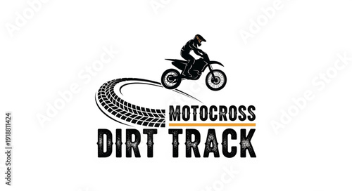 Motocross Dirt Track Racing Logo.