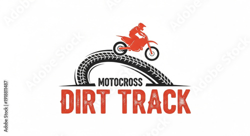 Motocross Dirt Track Racing Logo Design.