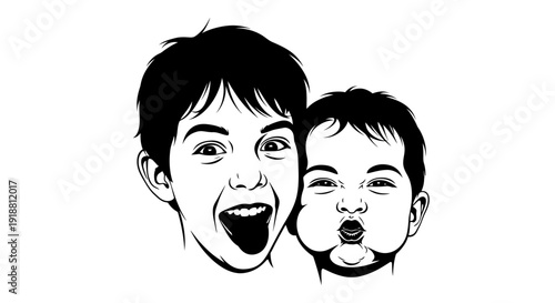 Mother and Baby Sharing a Joyful Moment Together.