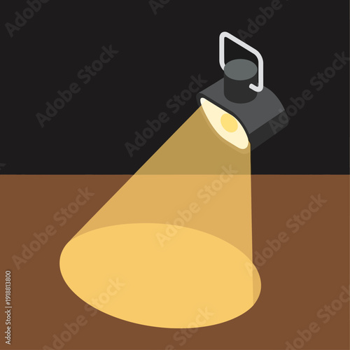 Spotlight Shining Down on a Stage or Performance Area.