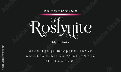 Elegant ligature alphabet letters font logo. Typography luxury classic lettering serif fonts decorative wedding vintage retro logos, design for fashion,beauty shop and brand . vector illustration