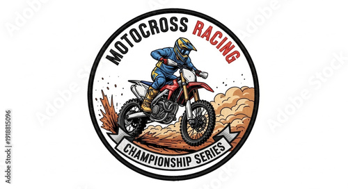 Motocross Racing Championship Series Logo.
