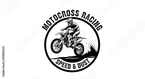 Motocross Racing Logo Design Element.