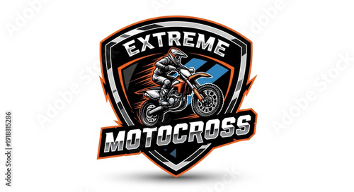 Motocross Racing Logo Design Element.