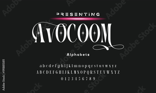 Elegant ligature alphabet letters font logo. Typography luxury classic lettering serif fonts decorative wedding vintage retro logos, design for fashion,beauty shop and brand . vector illustration