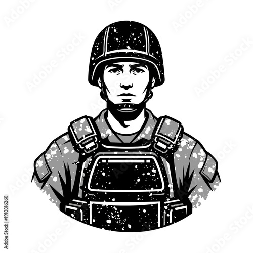 Soldier Portrait Illustration