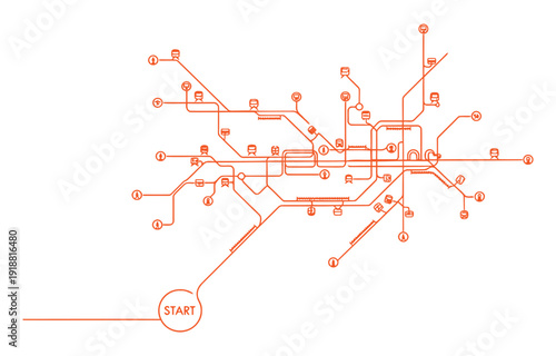 Continuous line drawing of railroad track line vector icon.