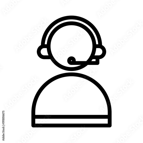 Human figure wearing a headset symbolizing a customer service representative or help desk agent