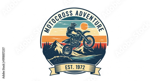 Motocross Rider Dirt Bike Logo.