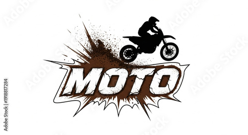 Motocross Rider Dirt Bike Logo.