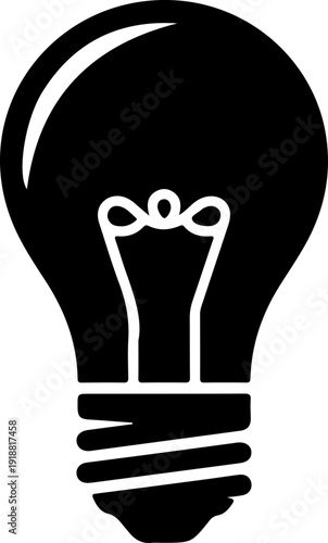 light bulb silhouette vector illustration