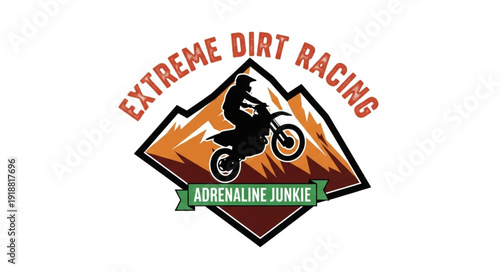 Motocross Rider Dirt Bike Racing Logo.