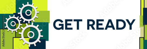 Get Ready Green Turquoise Blue Grid Left Symbol 