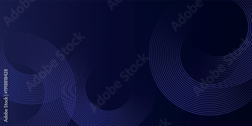 Abstract blue glowing geometric lines modern shiny blue circle lines pattern.