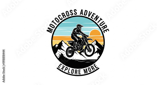 Motocross Rider Logo Design Element.