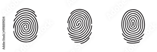 line drawing of fingerprint collections
