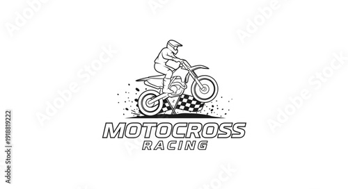 Motocross Rider Illustration Dirt Bike Racing.