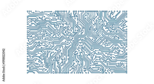 circuit board pattern, blue and white