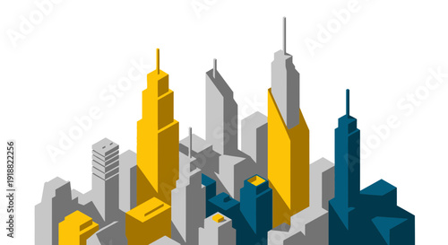 city skyline, modern architecture