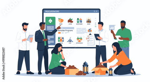 Diverse group of people collaborating on food.