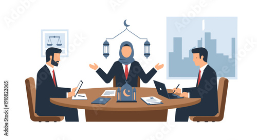 Business meeting with colleagues discussing ideas.