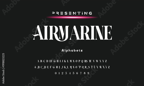 Lettering Minimalist Fashion. Elegant alphabet letters serif font and number. Typography fonts regular uppercase, lowercase.