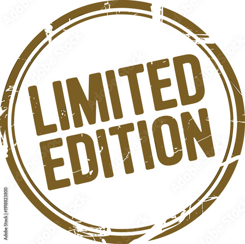 Limited Edition Grunge Stamp Vector Illustration for Product Promotion, Exclusive Offer Badges, Special Release Labels, and Vintage Style Marketing Materials