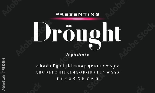 Lettering Minimalist Fashion. Elegant alphabet letters serif font and number. Typography fonts regular uppercase, lowercase.