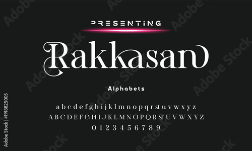 Lettering Minimalist Fashion. Elegant alphabet letters serif font and number. Typography fonts regular uppercase, lowercase.