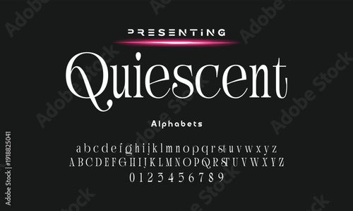 Lettering Minimalist Fashion. Elegant alphabet letters serif font and number. Typography fonts regular uppercase, lowercase.