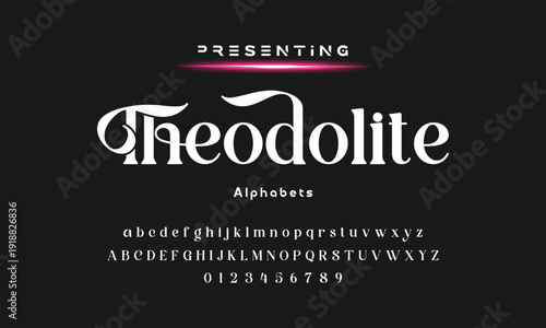 Lettering Minimalist Fashion. Elegant alphabet letters serif font and number. Typography fonts regular uppercase, lowercase.