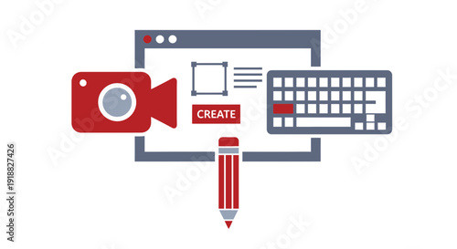 Create digital content with camera, keyboard and pencil