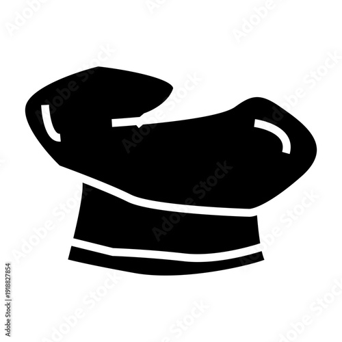 vector illustration of chef hat glyph icon