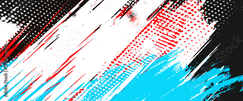 Vector graffiti brush strokes grange sport style background.